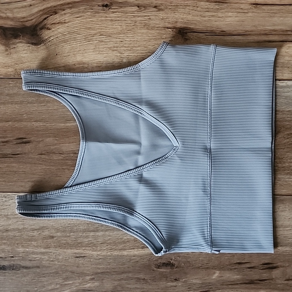 Lululemon Power Pivot Tank, 6, Rhino Grey, Ribbed, Cropped, Reversible - Picture 2 of 2